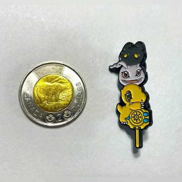 Digimon - The Crest of Courage w/  Botamon, Koromon & Agumon ❤️‍🔥🦖 - Picture 3 of 5